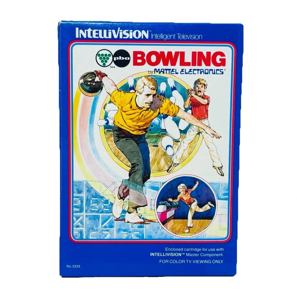Intellivision PBA Bowling Game with Box, Manual & Overlays Video Game System